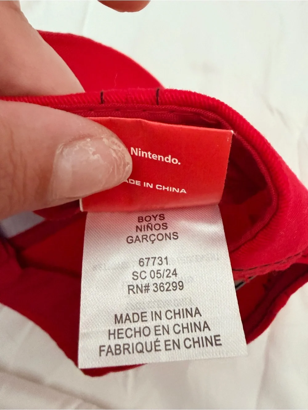 Nintendo Super Mario Red and Black Kids Baseball Hat